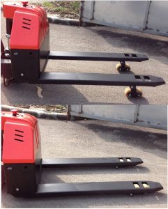 SMITH elektrisk palletruck 1500 kg 200mm, sett fra siden