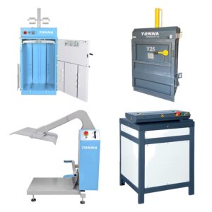 Kompakt pappresse TONNA5, 5 tonn, 50kN, balle 40kg